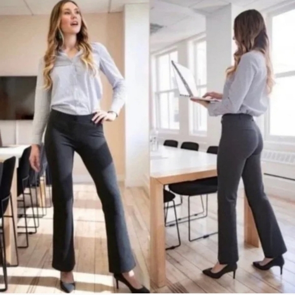 Betabrand Pants - Betabrand Grey Classic Bootcut Yoga Pant